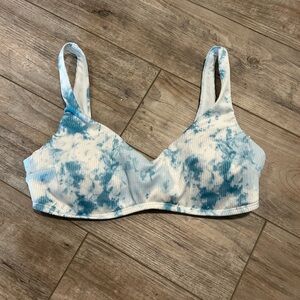 Blue and White Tie-Dye Swimsuit